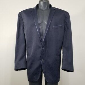 Reaction Kenneth Cole Blue Paisley Dinner Tuxedo Blazer Jacket Separate Mens 50R